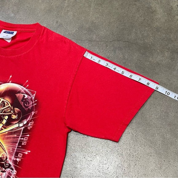 Vintage KC Kansas City Chiefs NFL Football Graphic Tshirt Made in Mexico - Picture 6 of 8